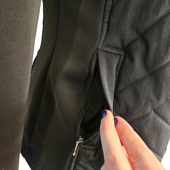 Catago Quilted Equestrian Black Riding Jacket Women's Large - Picture 8 of 16